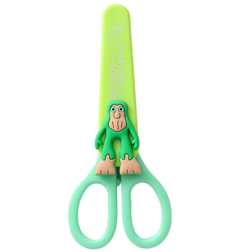 Nuevas tijeras de montaña AI dibujos animados extranjeros de montaña y mar de alto valor facial hechas a mano DIY tijeras estudiantes papelería