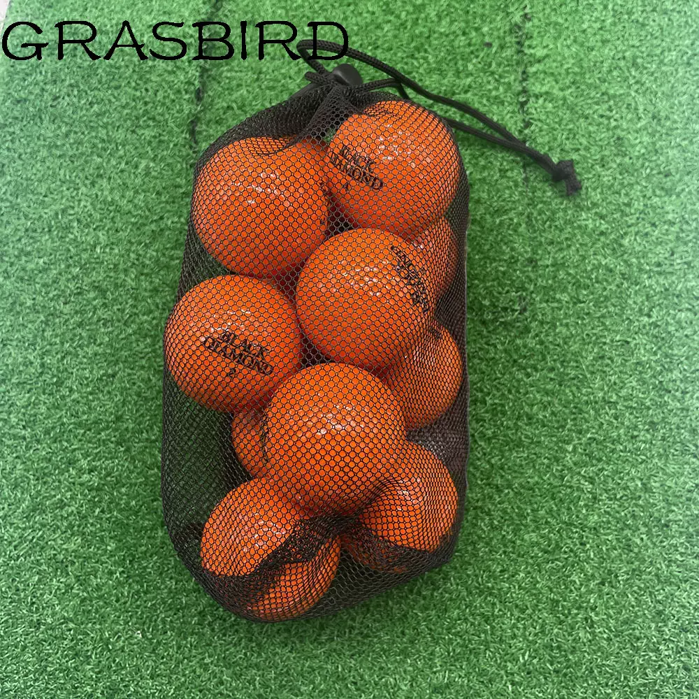 高尔夫球定制个性化logo2层远距离桔色比赛球厂家批发高尔夫球