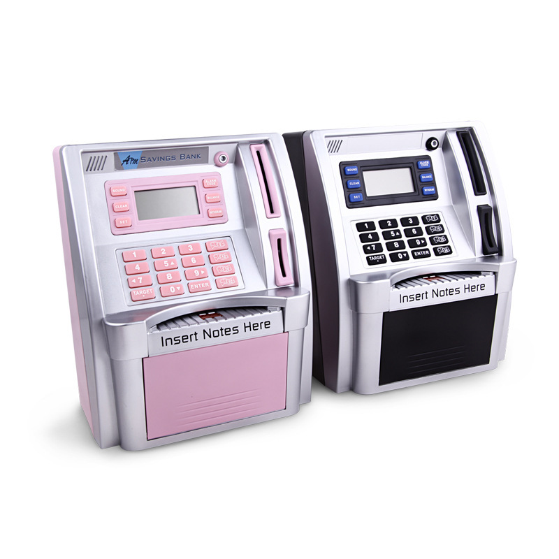 OEM custom wholesale Amazon explosion simulation children ATM machine piggy bank password box automatic money safe
