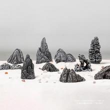 造景石园艺小摆件微景观假山石家居装饰盆景鱼缸布景小石头