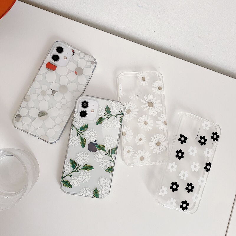Mikalen Is Suitable for Iphone17Pm Electroplated Flower Phone Case, Poppy Garden, Apple 16P Transparent