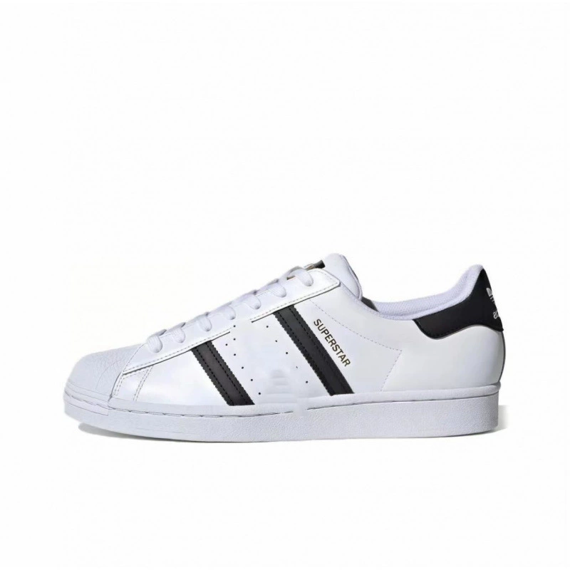 Кроссовки унисекс (Adidas) с пластиковым носком, дышащие, вуличный стиль, чёрно‑белые, 35–45