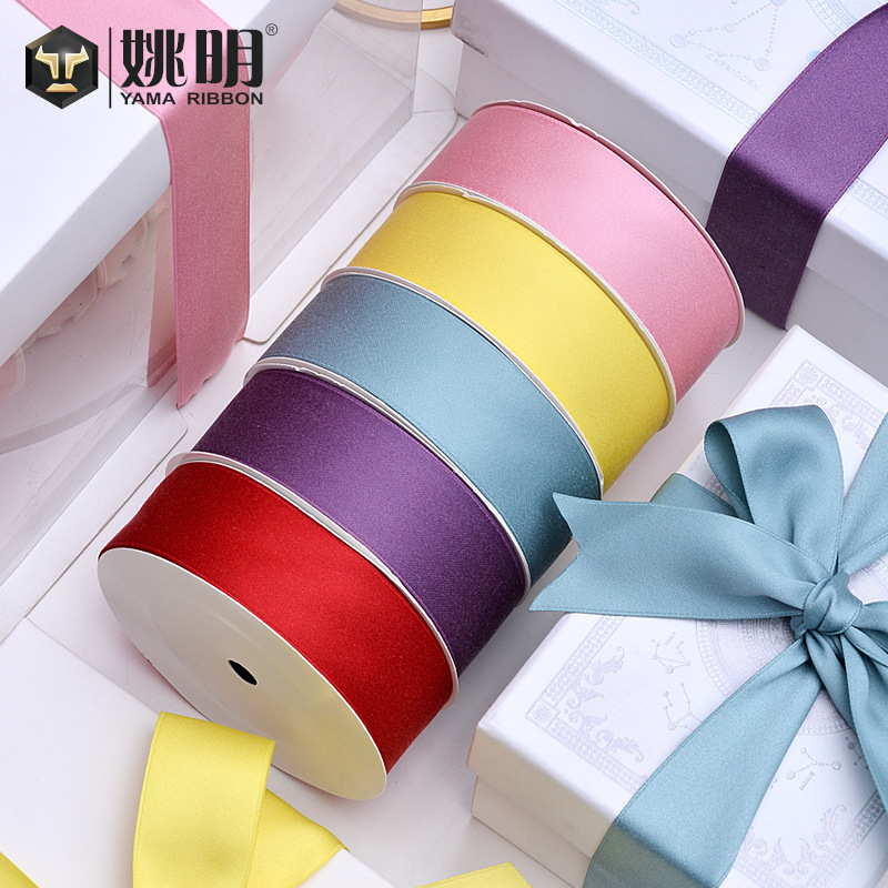 Yao Ming en stock 2,8 CM poliéster algodón accesorios de ropa cinta ramo fresco cinta boda caramelo caja de regalo cinta de embalaje