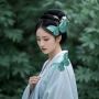 新娘仿真湖蓝色羽毛闪粉