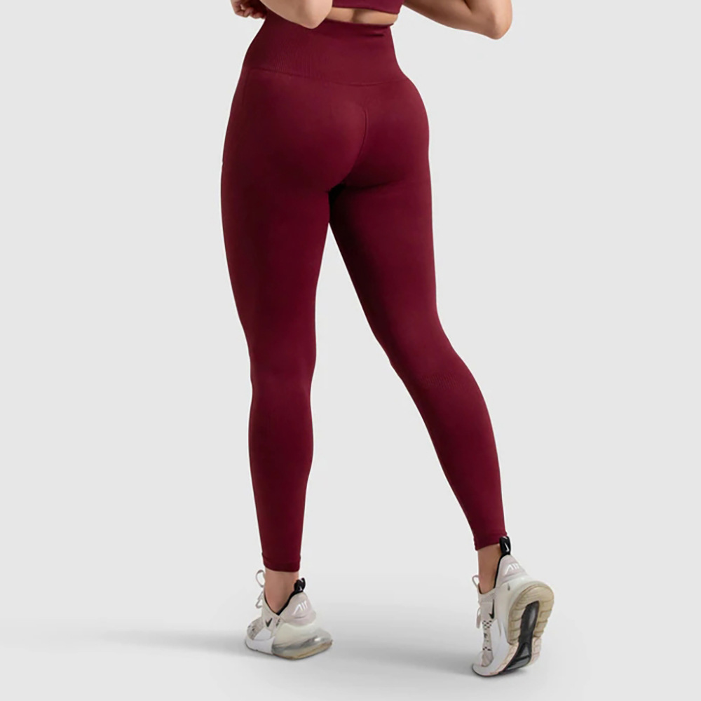 De Base Des Sports Couleur Unie Spandex Col Rond Survêtement T-shirt Leggings display picture 6