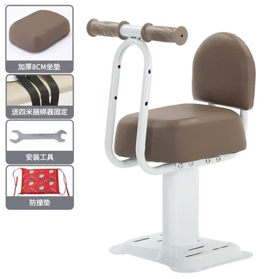 Motorcycle child seat: children and toddlers - thickened-hummer-brown-single-seat-armrest-backrest