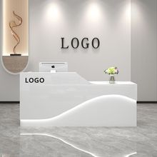 吧台收银台简约现代前台接待吧台桌服装奶茶便利店收银台柜小吧台