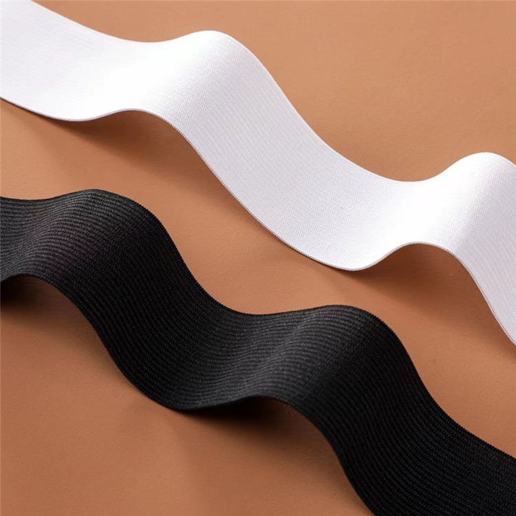 冰丝短裤橡筋带 男运动裤黑色松紧带 白色钩编薄款中厚加厚弹力带