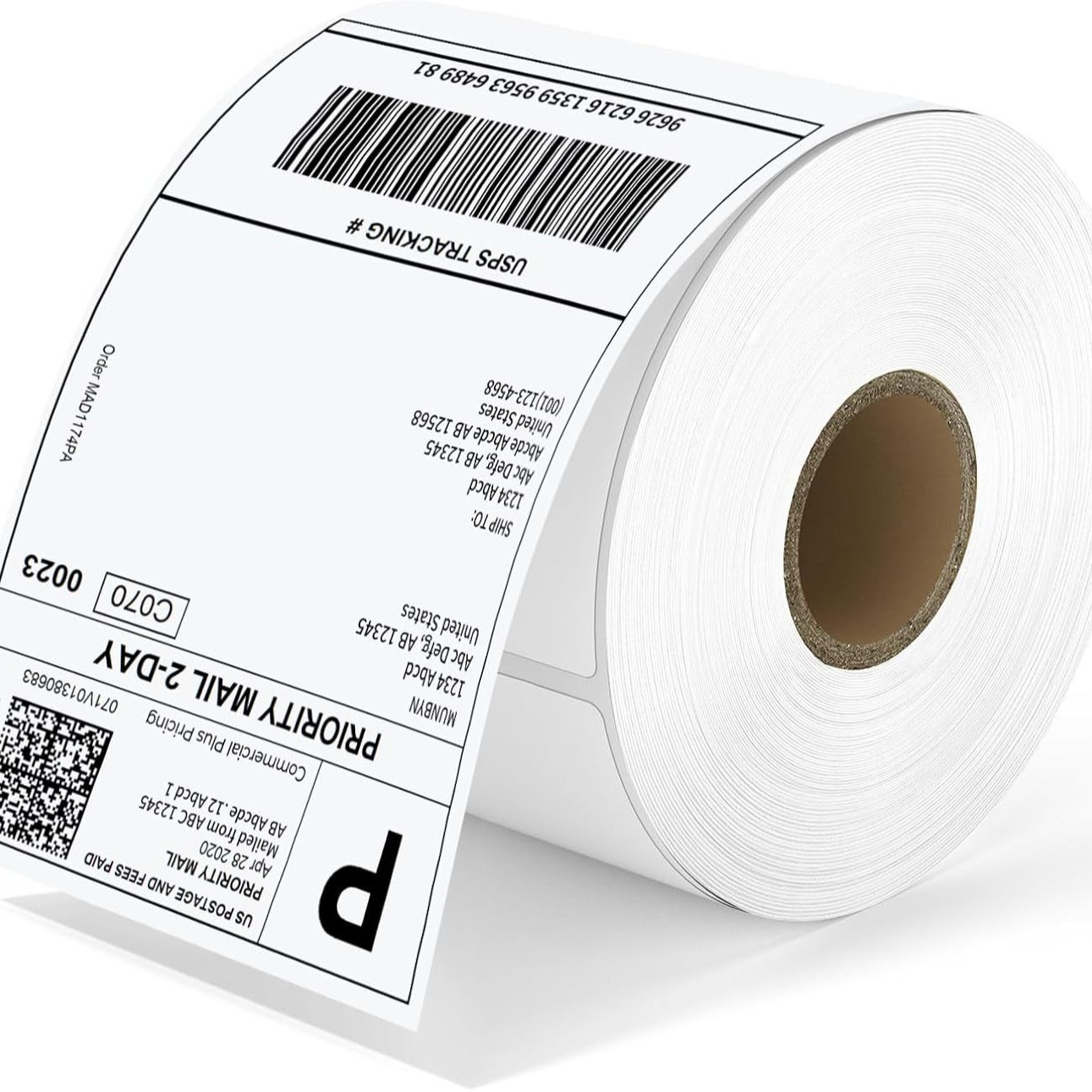 Tres etiquetas adhesivas anti-termal 100 * 100e papel de impresión de código de barras de etiquetas de logística electrónica