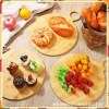 Wooden round wall fruit cutting board, bread