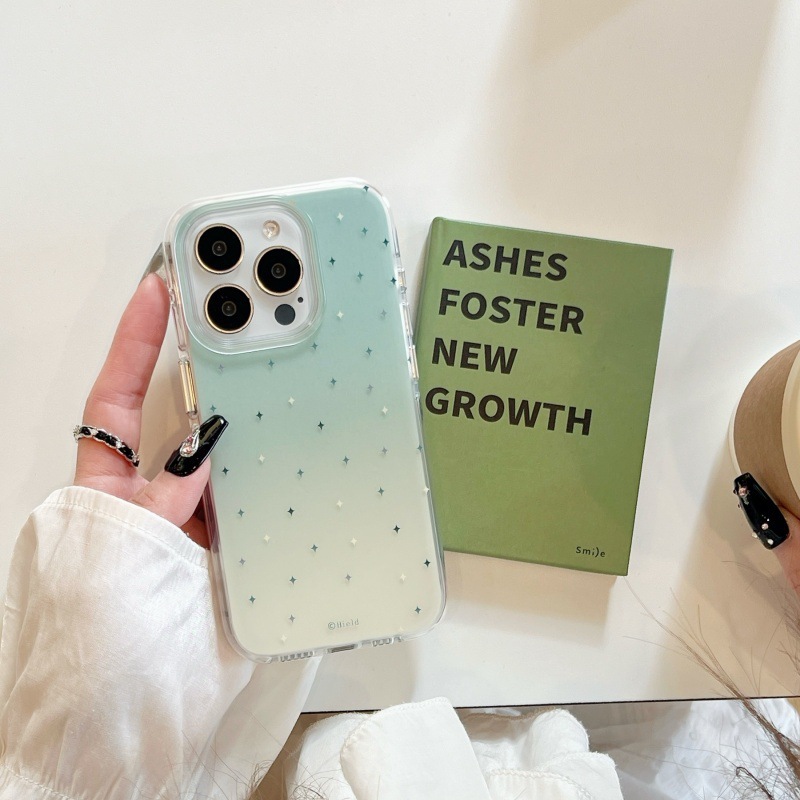 Estrella de pantalla completa degradada simple para Apple 16ProMax Pulsera iphone15 funda para teléfono móvil 14 mujer 13 nuevo
