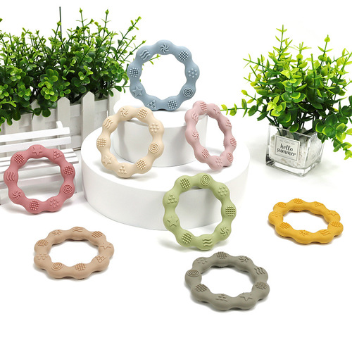 Jinhong Round Baby Teething Toy Silicone Teething Rod for Children, Boilable 