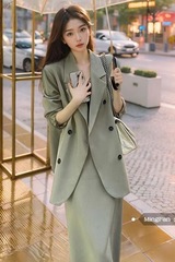 时尚气质西装套装裙女装初秋新款设计感显瘦西服半身裙两件套