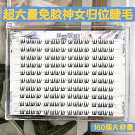 免胶超大量神女归位假睫毛仿真妈生原生感裸感上眼灵动自然不易塌