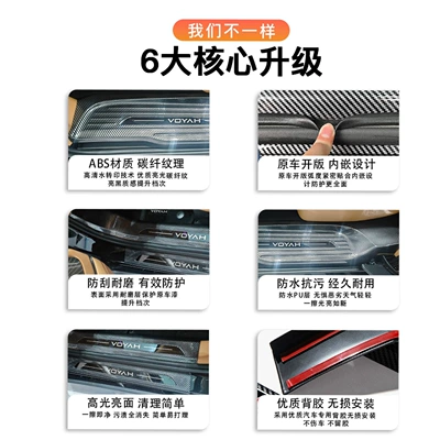 ABS carbon fiber welcome pedals, Dekorativ pedal başlıqları