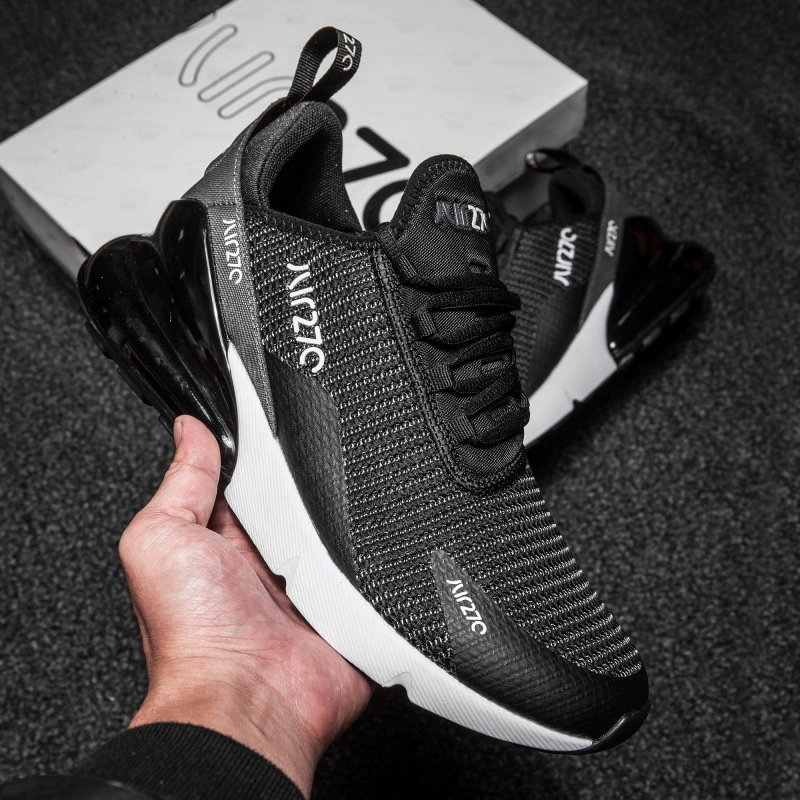 Specially Designed for Cross-Border Export, Niel Official 2024 Summer Breathable Black Gypsophila Air Cushion Couple Running Shoes Max270