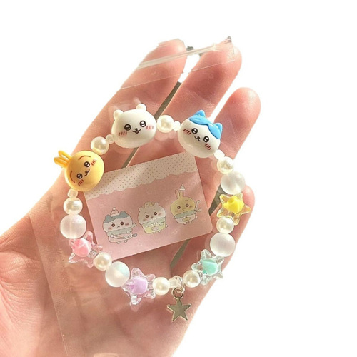 Jingdezhen Cute Handmade Cookie Charm Cat and Bear Series Unique Chinese Style Versatile Design Bracelet