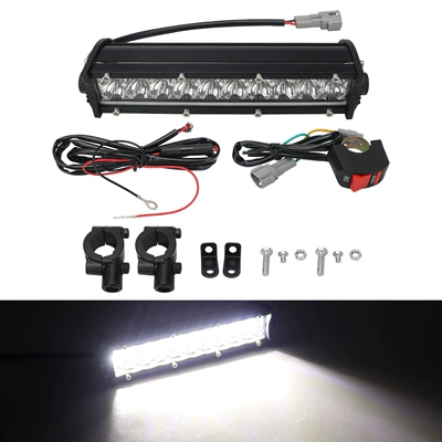 Lights, Motorcycle headlights, headlights - white-single-mode-spotlight-bracket-switch-wiring-harness