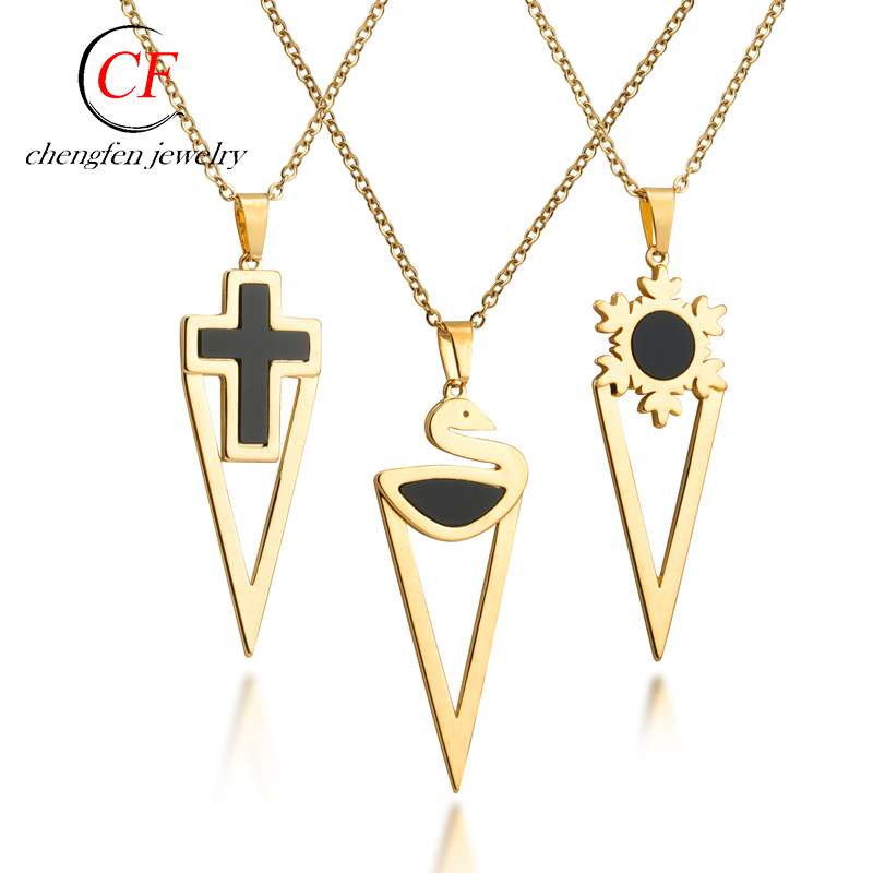 elegant fashionable geometric universal long necklace