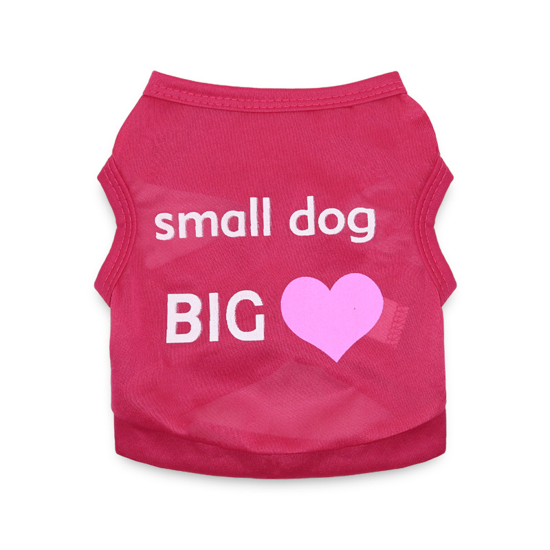 Suministros para mascotas al por mayor ropa para perros 5-estilo poliéster perro grande y pequeño chaleco para mascotas primavera y verano