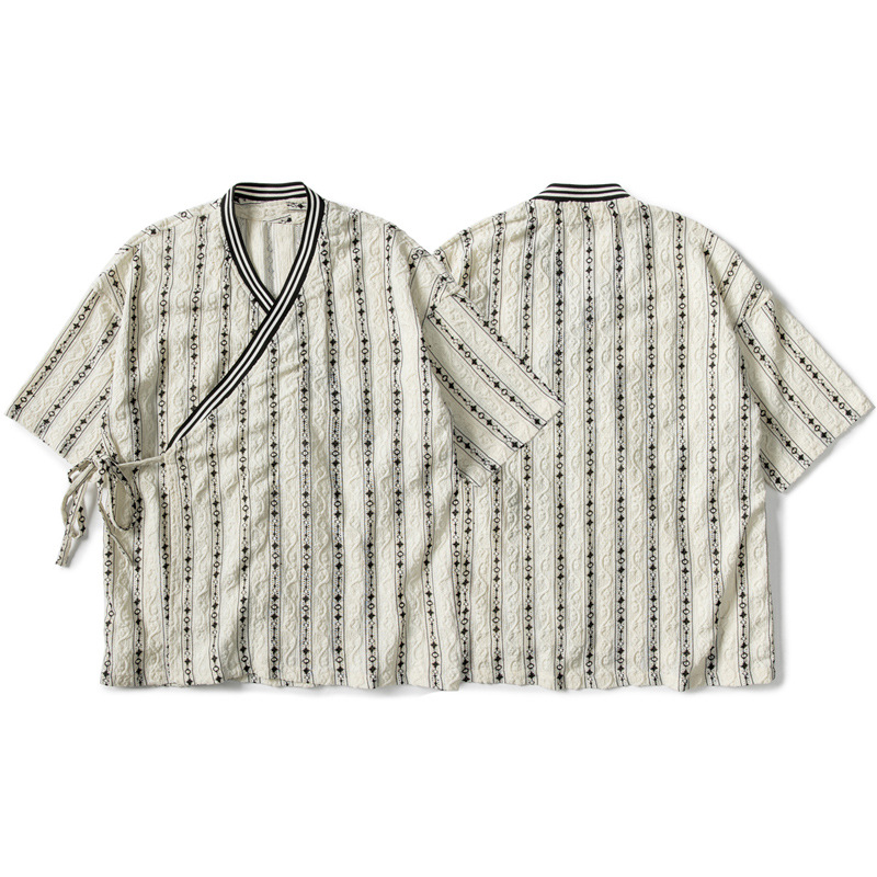 Japanese retro ethnic knitted shirt