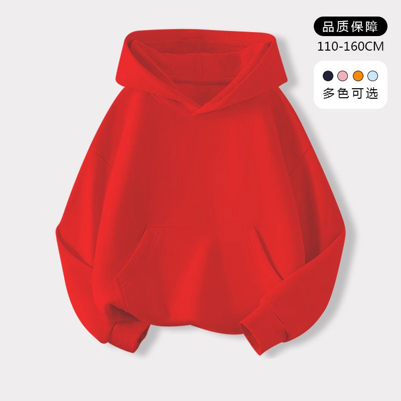 童装新款冬季欧美潮牌男女童抓绒卫衣套装中大童女童连帽加绒运动|undefined