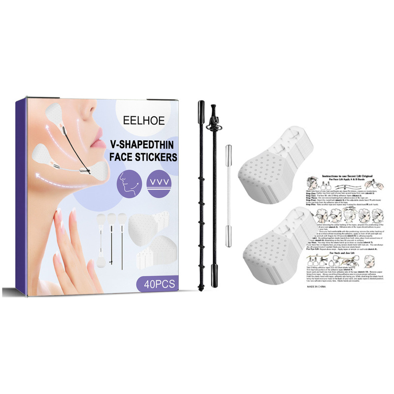 EELHOE V 字型フェイスリフティングパッチ顔の皮膚あご筋肉リフティング腫れフェイスケアパッチ|undefined