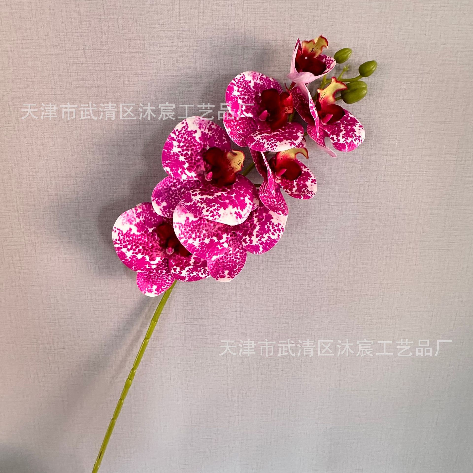 3D 7-cabeza Phalaenopsis mano-sensación de película Phalaenopsis venta al por mayor boda hogar decoración floral tiro flor material