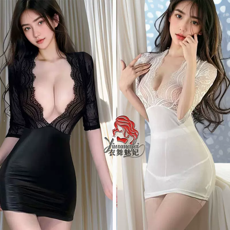 跨境夜店内衣调情火辣旗袍床上免脱激情诱惑性感制服女秘书连衣裙