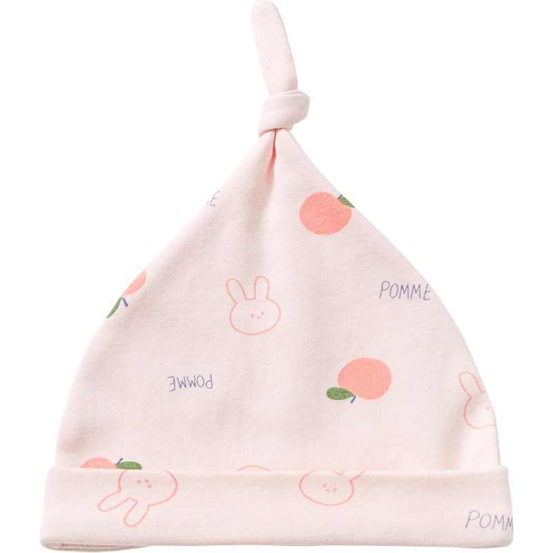 Sombrero de bebé recién nacido PRIMAVERA/otoño verano recién nacido Algodón puro 0 Luna Llena 3 meses macho hembra infantil protección de la cabeza delgada bebé neumático sombrero