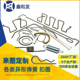 厂家定制异形弹簧 金属线折弯成型卡扣O型开口插销不锈钢异形弹簧