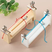 Браслет вязание ручной работы diy красный веревка ручная веревка фиксированная деревянная рамка нефритовая нить ошейник для волос браслет плетение инструмент