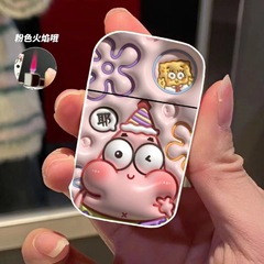 Small New Windproof Lighter, Metal Windproof Anime Cartoon Lighter, INS Style Lighter, Trendy Brand Lighter