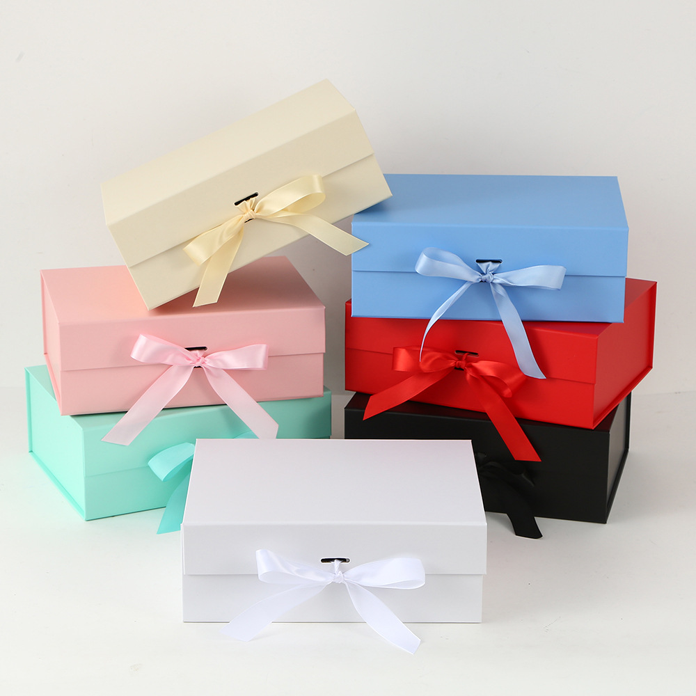 Caja de regalo de tapa de arco, caja plegable, caja de regalo de una pieza, caja de embalaje de regalo de vacaciones, caja de regalo transfronteriza