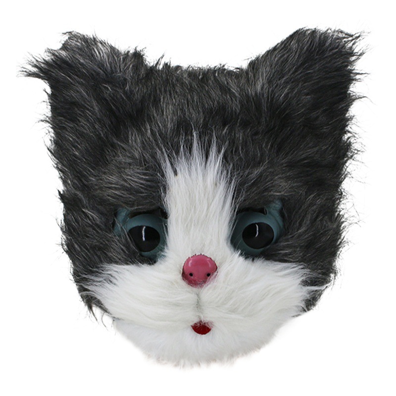 Lindo gatito animal máscara tocado mascarada divertida máscara de dibujos animados accesorios de presentación de fiesta de Halloween