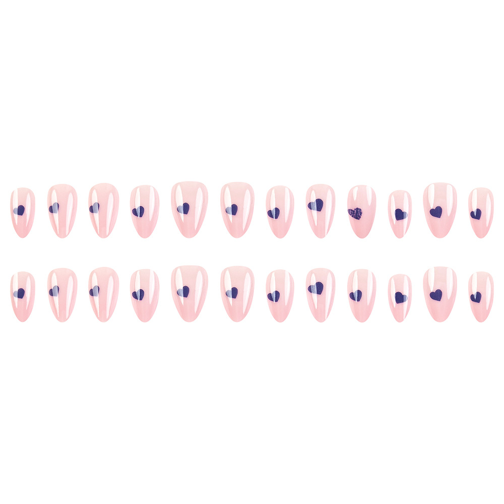 Parche de manicura suave de moda púrpura de tarro adornos de corazón exquisitos desgaste de uñas transfronterizas atmósfera romántica de manicura