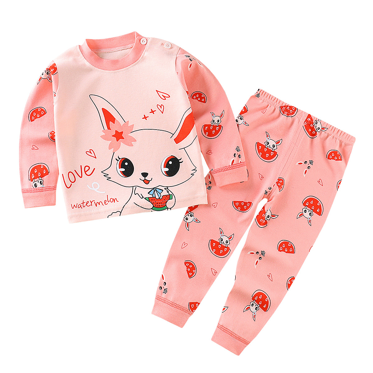 Children's Underwear Set Pure Cotton Pajamas Girls Baby Autumn Clothes Autumn Pants Pure Cotton Boys Home Clothing Children's Clothing Wholesale