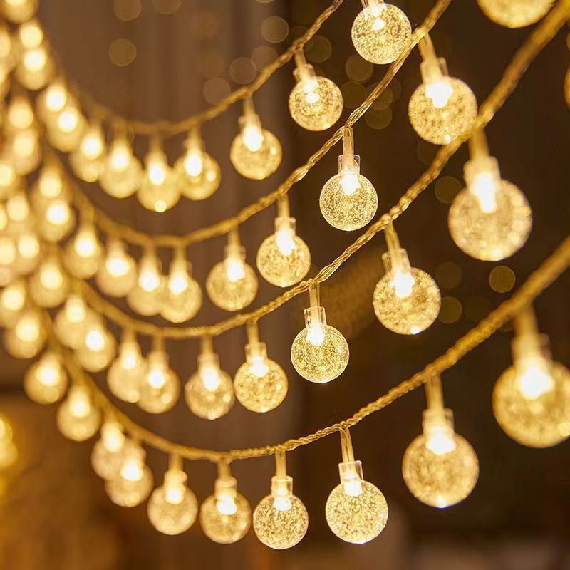 Decoración de Navidad LED estrella pequeña lámpara de color lámpara de lámpara parpadeante estrella de nieve lámpara de lámpara de fondo parpadeante