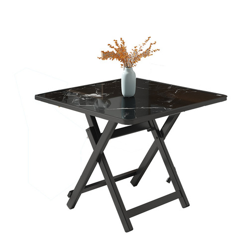 Folding table dining table for home use small apartment dining table for rent eating table stall portable square folding table