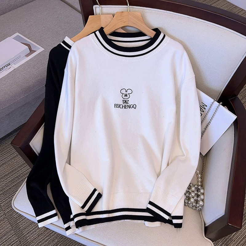 200/300 кг плюс размер женский толстый M бюст 150/160 Свободный пуловер мягкий свитер вязать 350 кг 8153