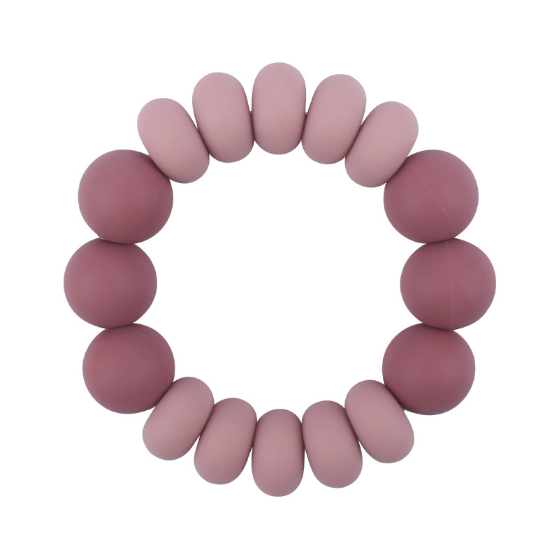 Nuevo bebé suministros espaciador cuentas mordedor pulsera bebé creativo Cuentas planas de silicona mordedura molar juguete mordedor