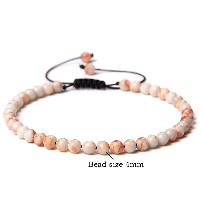Fashion Solid Color natural stone Beaded Bracelets 1 Piece