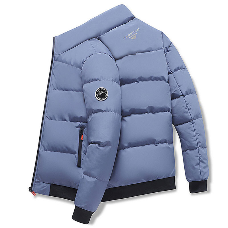 Men's Winter Stand Collar Cotton Jacket Thickened Warm Trendy Korean Style Young and Middle-Aged Cotton Coat Short Large Size Cotton Clothing for Men Men's Winter Stand Collar Cotton Jacket Thickened Warm Trendy Korean Style Young and Middle-Aged Cotton Coat Short Large Size Cotton Clothing for Men
