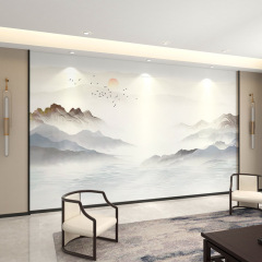 壁紙美しい風景新しい中国風のテレビの背景壁壁紙壁布リビングルームの装飾映画とテレビの壁布壁画