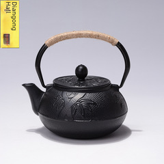 Typical Work Hall Teapot 0.6 Meilan Bamboo Cast Iron Teapot Imitating Japanese Nanbu Cast Iron Teapot, Uncoated Iron Tea Pot