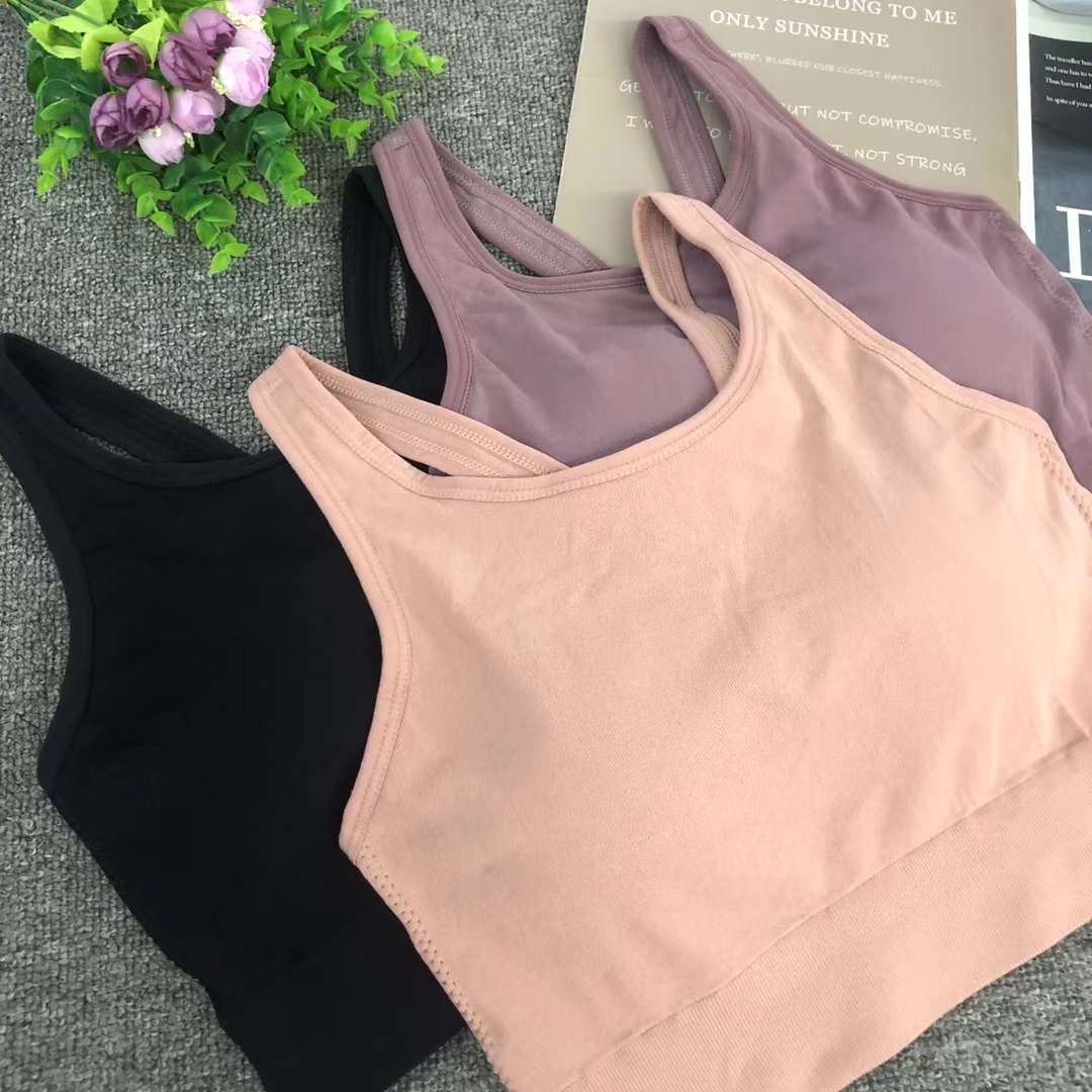 Nuevo chaleco sin costuras de alta elasticidad de alta calidad de dama sin anillo de acero bra de yoga ropa interior deportiva mujer al por mayor