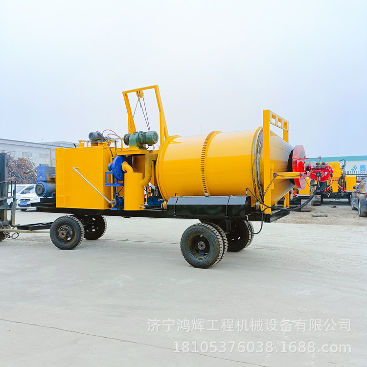 路面修补沥青料搅拌机 移动式全自动控温型滚筒机 铣刨料翻新机