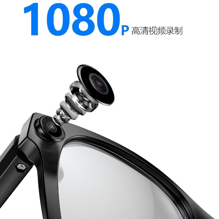 跨境新款AI智能拍摄眼镜录像智能眼镜500W像素高清拍照可听歌通话|undefined