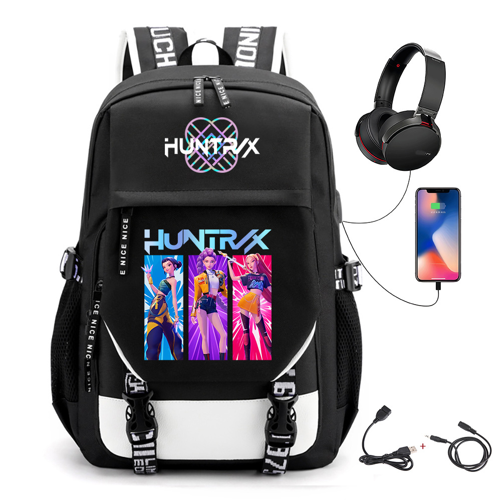 Comercio exterior transfronterizo KPOP Caza de brujas película impresión perimetral mochila mochila escolar mochila USB