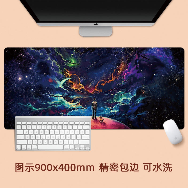 Van Gogh pintura al óleo paisaje pintura paisaje de gran tamaño estera del ratón paisaje retro artístico creativo bloqueo engrosada estera de la tabla